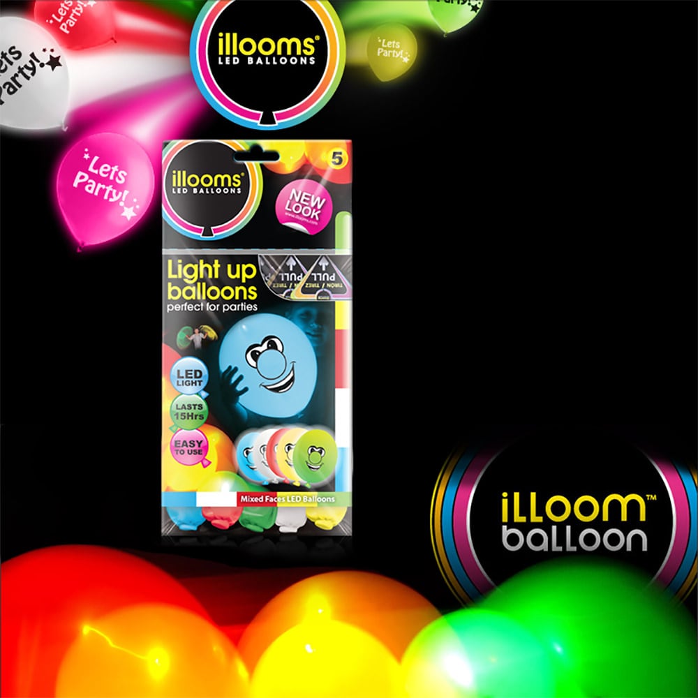 Faces Illoom Balloons 5 Pack-